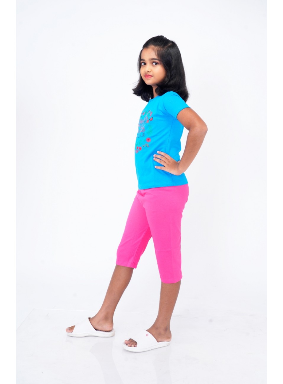 Girls Night Wear-NOVA ( Top & Capri)  ( SPGNW-02) 1 Pcs Pack