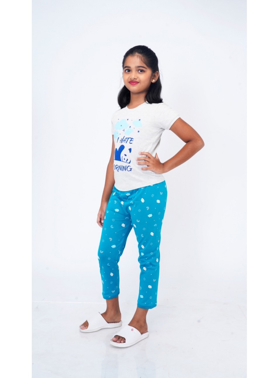 Girls Night Wear-OLIVIA ( Top & Pant) ( SPGNW-03) 1 Pcs Pack