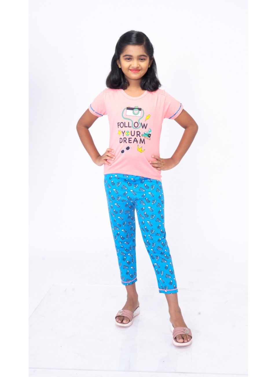 Girls Night Wear-RIYA ( Top & Pant)  ( SPGNW-05 ) 1 Pcs Pack