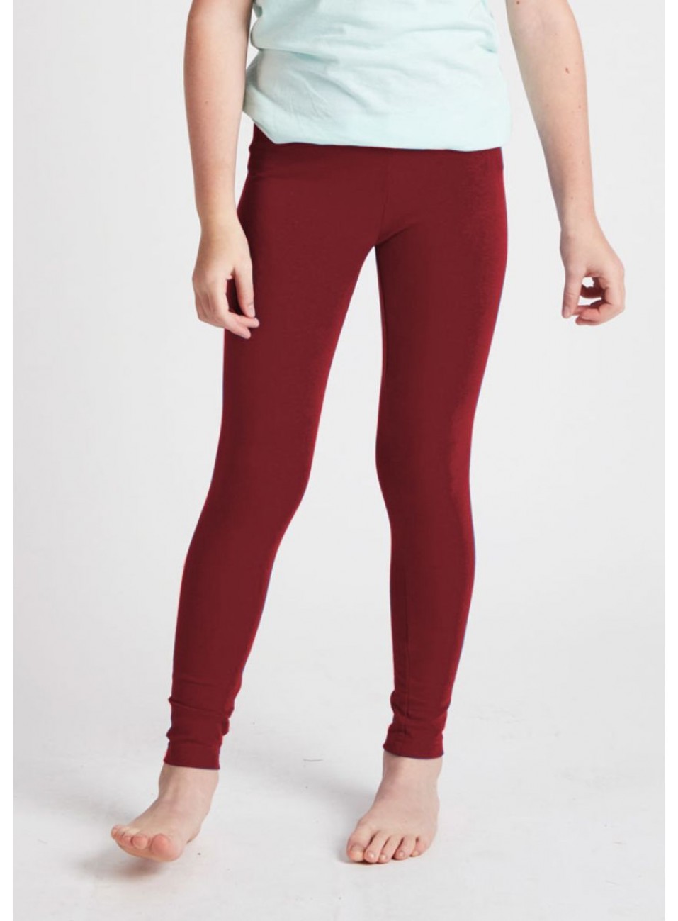White Mid Waist Maroon Cotton Ankle Fit Ladies Legging, Casual Wear at Rs  190 in Tiruppur