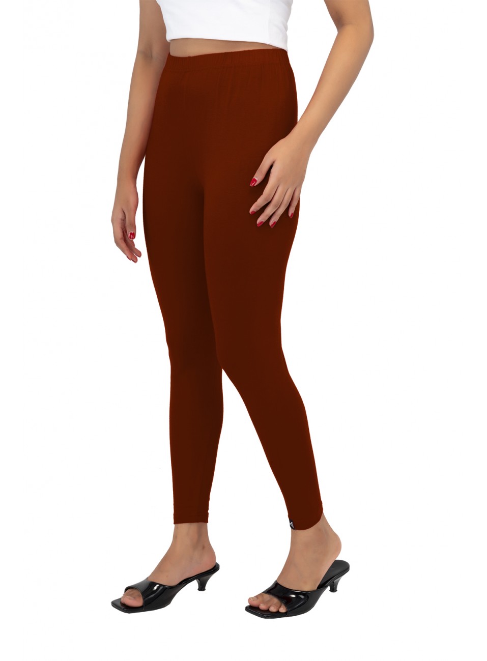 Ladies Mira Ankle Leggings - Burgundy (1 Pcs Pack)