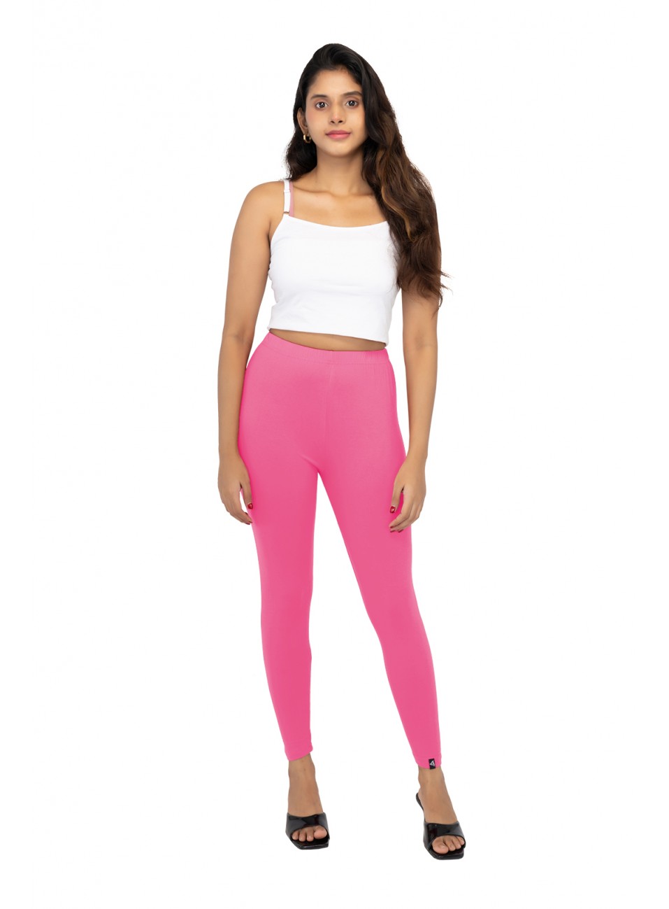 Ladies Mira Ankle Leggings - Dark Pink (1 Pcs Pack)