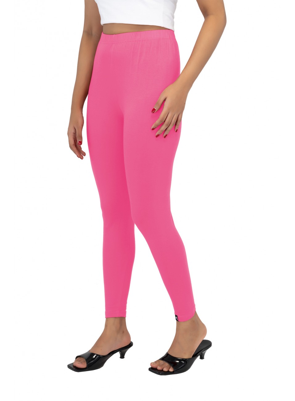 Ladies Mira Ankle Leggings - Dark Pink (1 Pcs Pack)