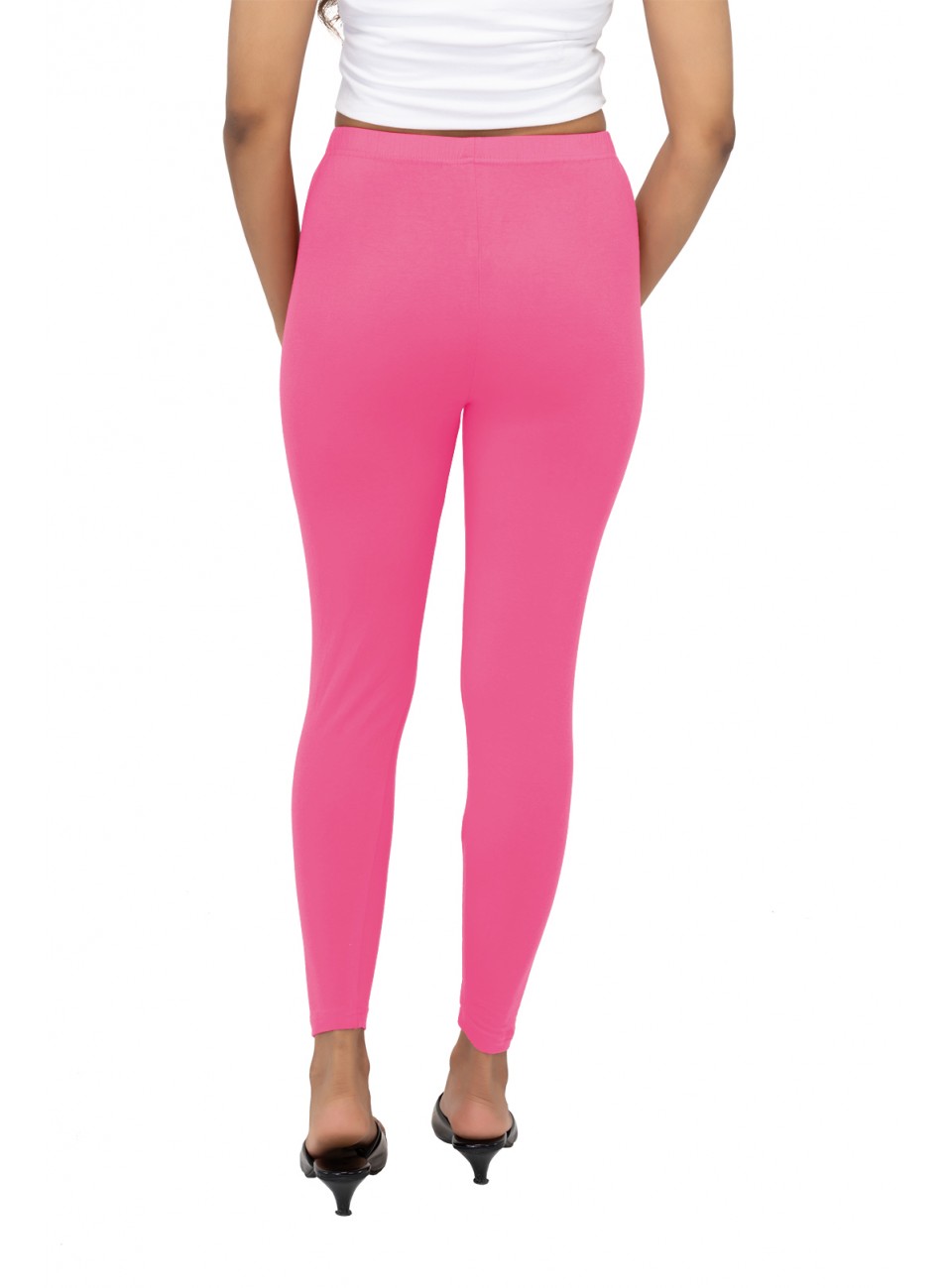 Ladies Mira Ankle Leggings - Dark Pink (1 Pcs Pack)