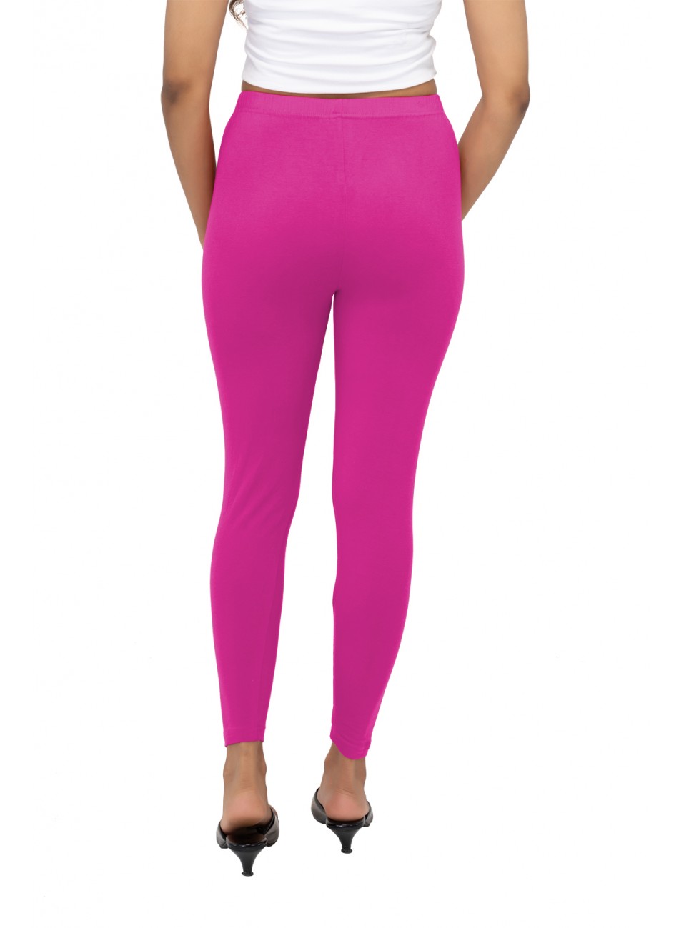 Ladies Mira Ankle Leggings - Fushia (1 Pcs Pack)