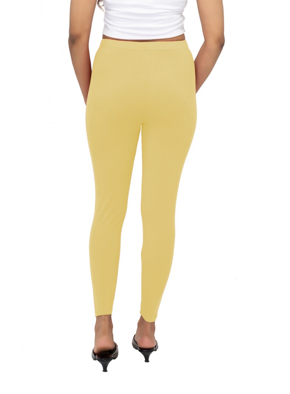 Ladies Mira Ankle Leggings - Light Lemon (1 Pcs Pack)