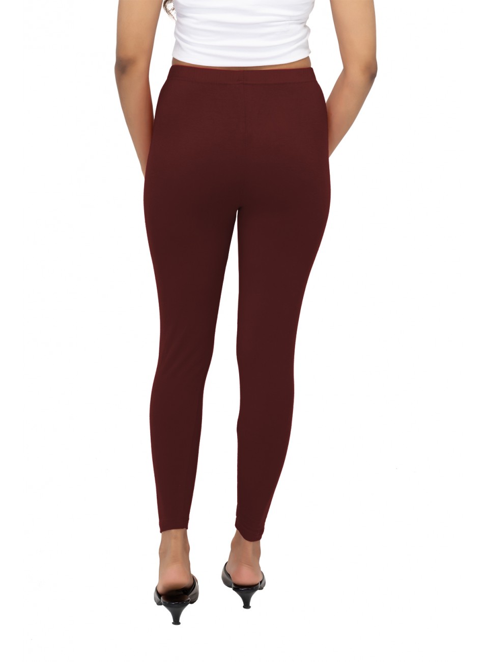 Ladies Mira Ankle Leggings - Maroon (1 Pcs Pack)