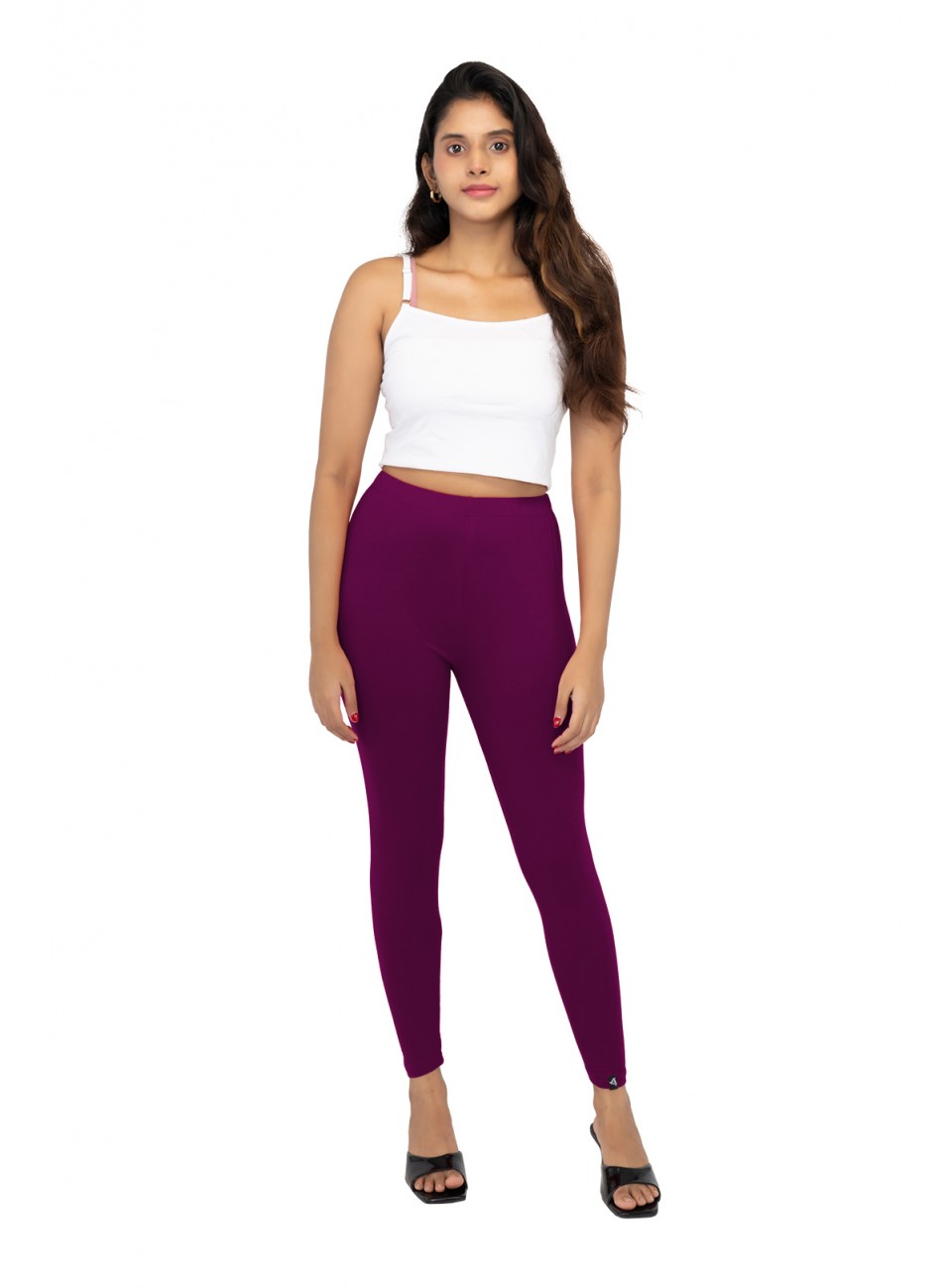 Ladies Mira Ankle Leggings - Plum (1 Pcs Pack)