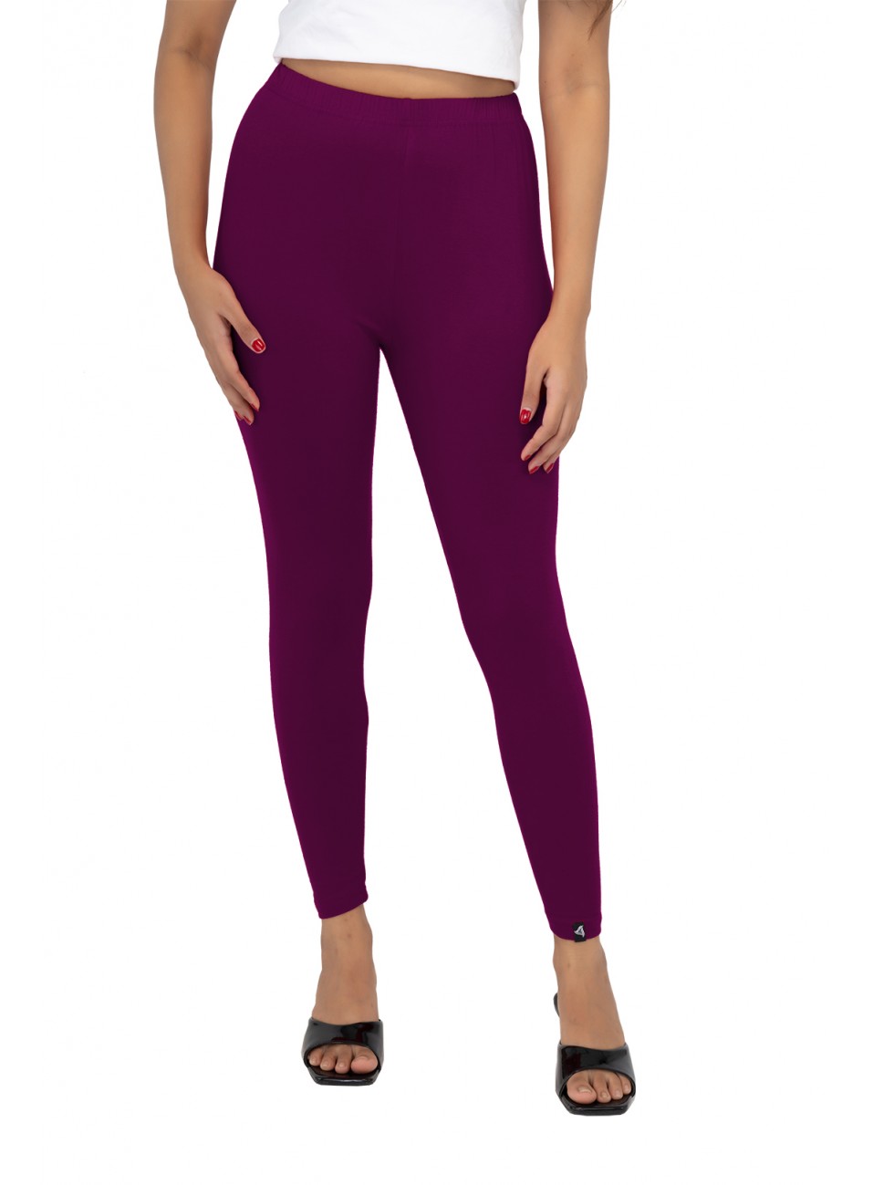 Ladies Mira Ankle Leggings - Plum (1 Pcs Pack)