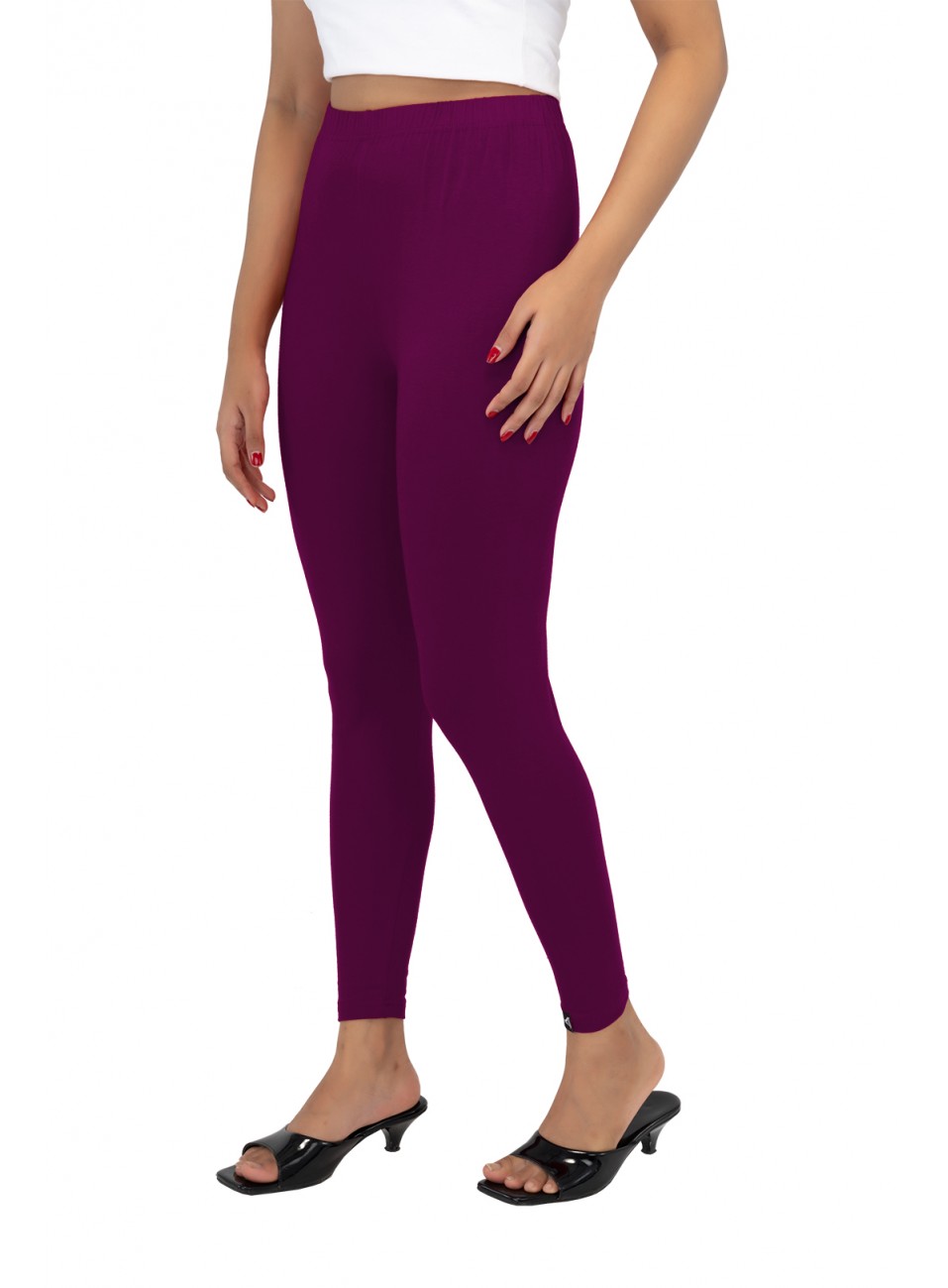 Ladies Mira Ankle Leggings - Plum (1 Pcs Pack)