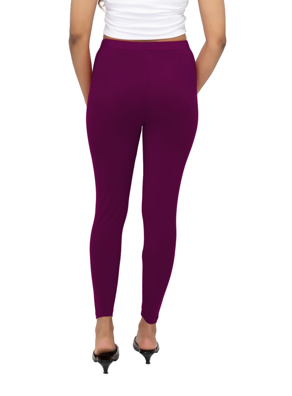 Ladies Mira Ankle Leggings - Plum (1 Pcs Pack)