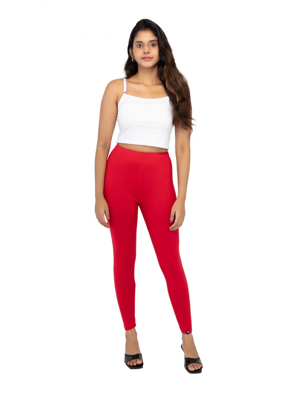 Ladies Mira Ankle Leggings - Red (1 Pcs Pack)