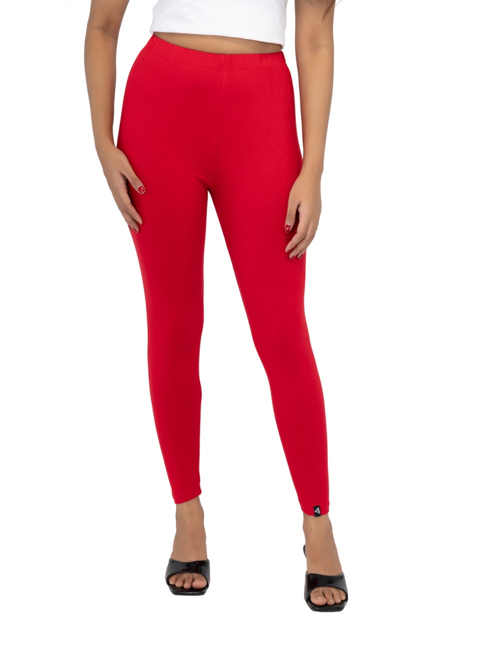 Ladies Mira Ankle Leggings - Red (1 Pcs Pack)