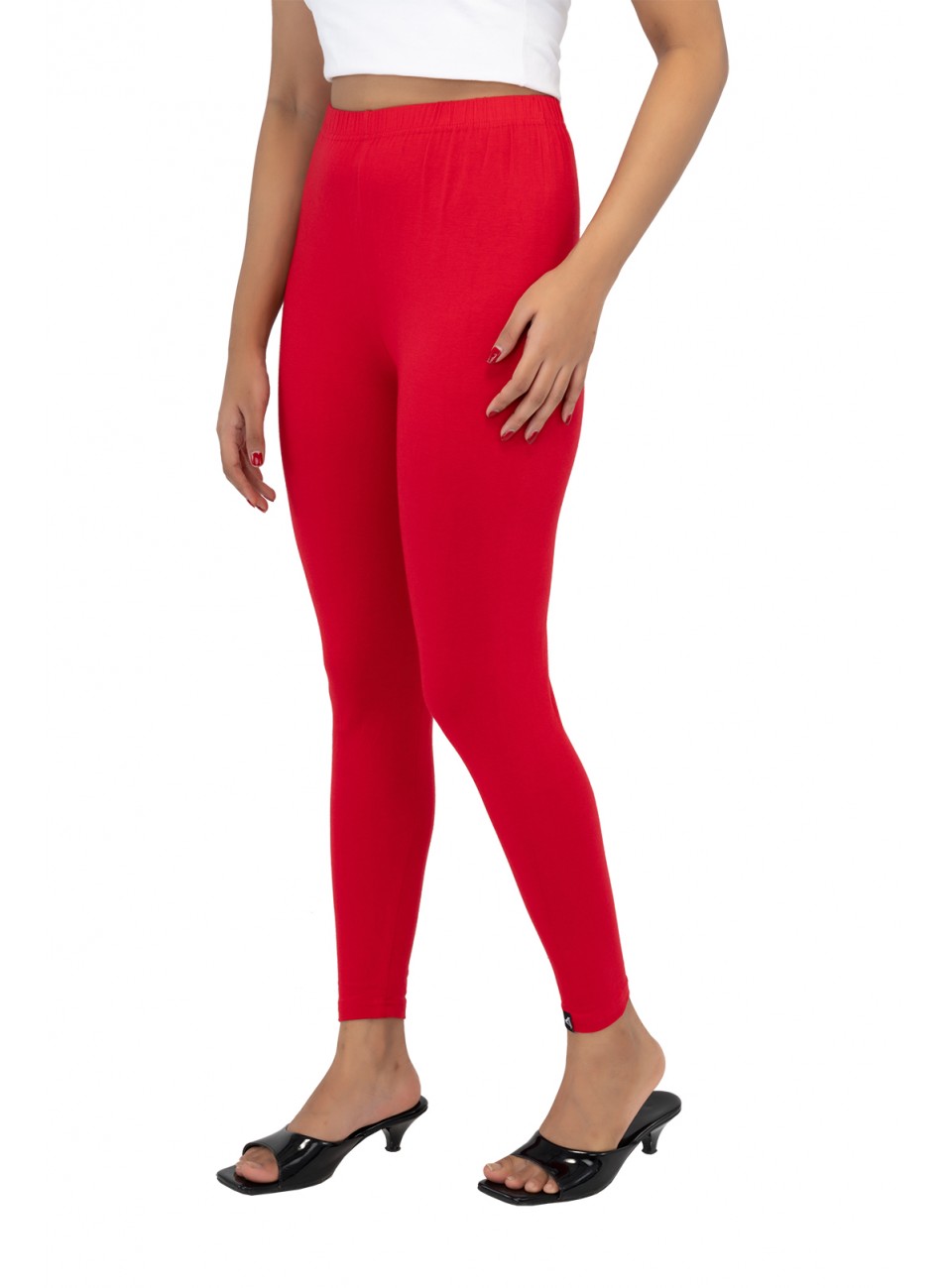 Ladies Mira Ankle Leggings - Red (1 Pcs Pack)