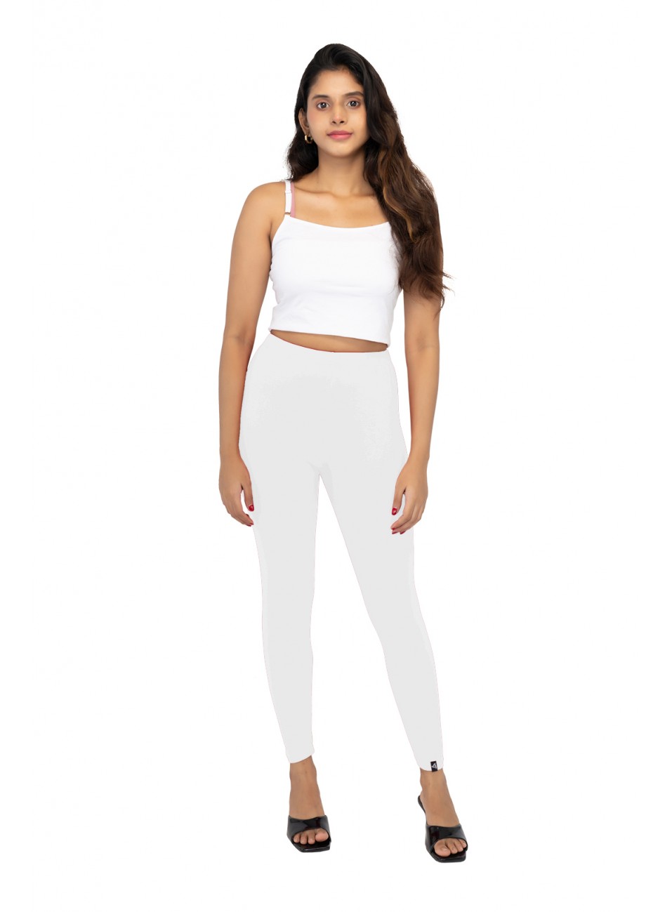 Ladies Mira Ankle Leggings - White (1 Pcs Pack)