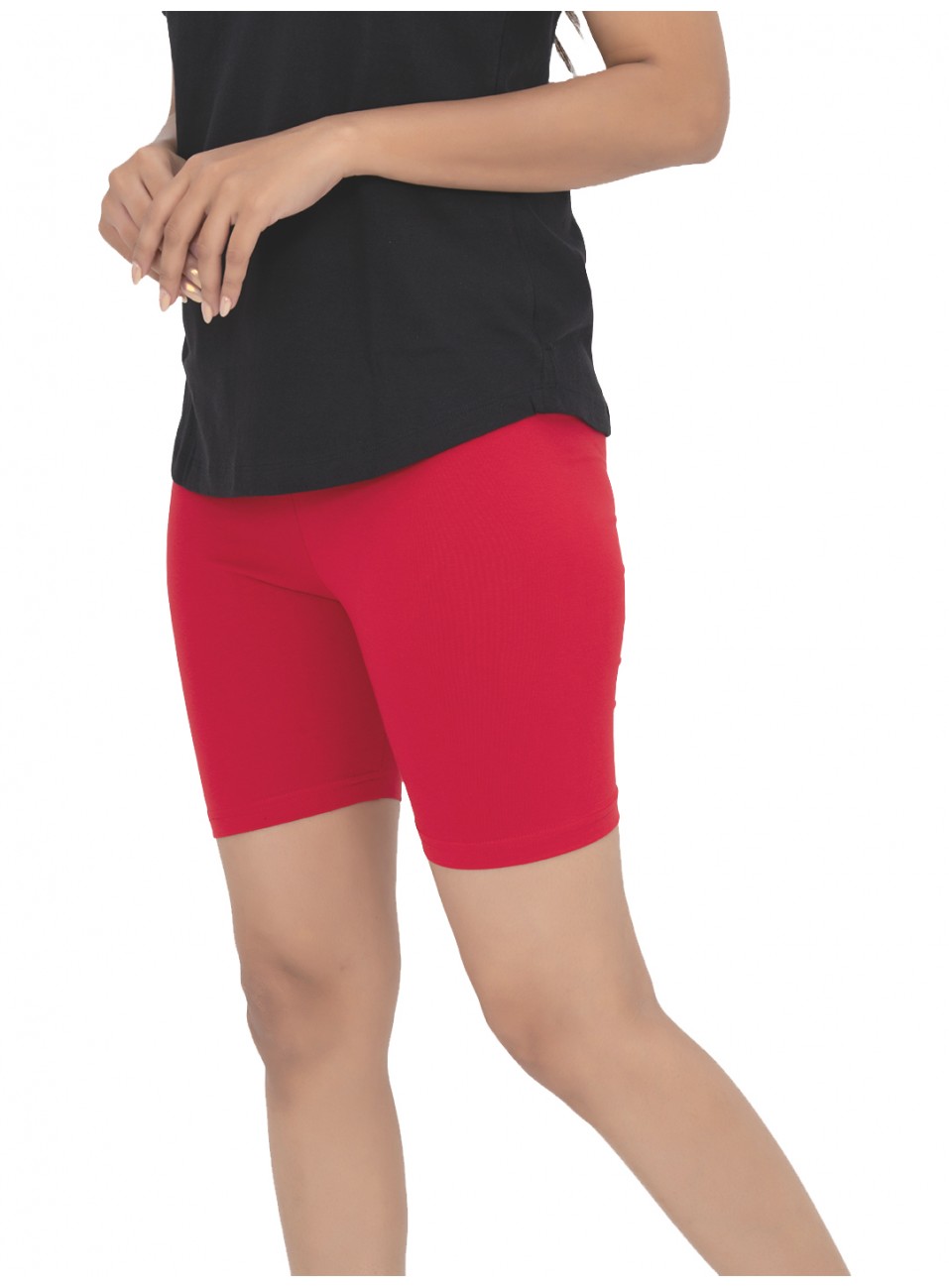 Ladies Flexi Shorts - Red - 1 Pcs Pack