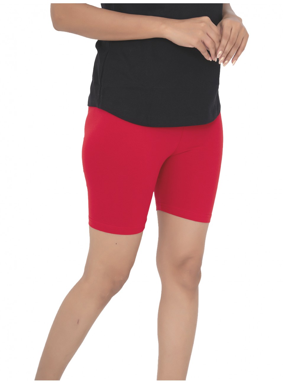 Ladies Flexi Shorts - Red - 1 Pcs Pack