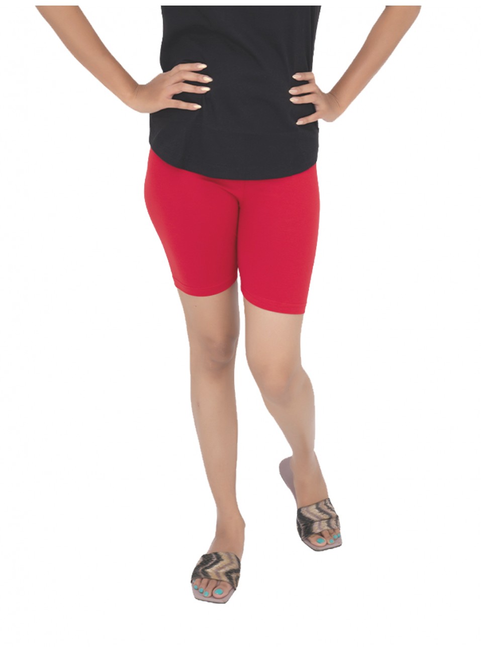 Ladies Flexi Shorts - Red - 1 Pcs Pack