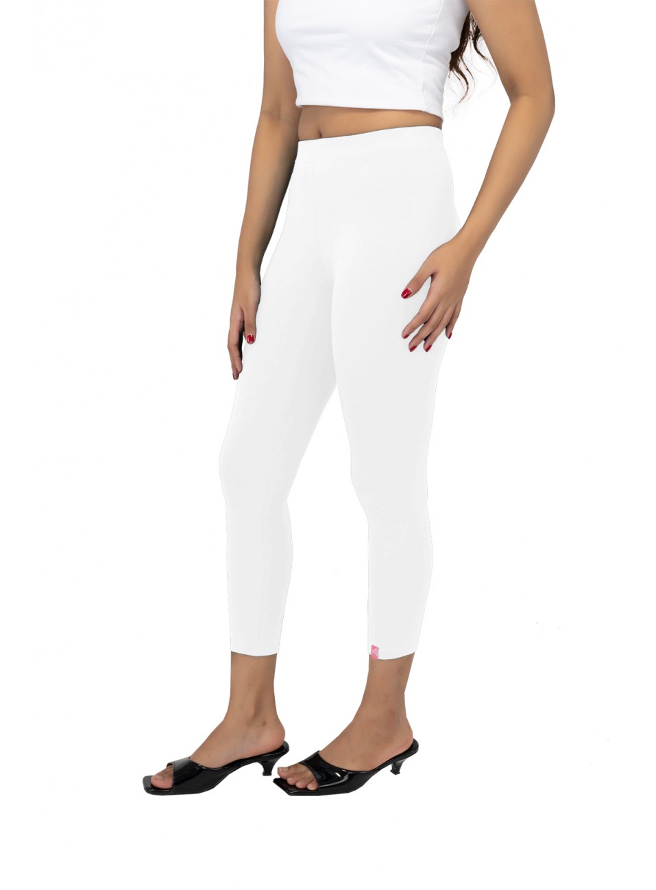 Ladies Lina Ankle Leggings - White (1 Pcs Pack)