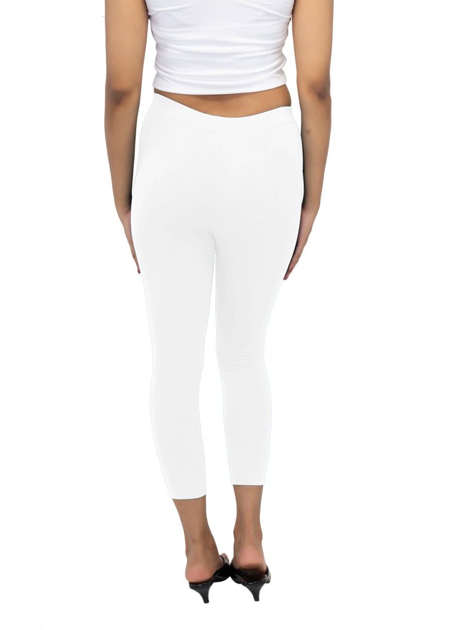 Ladies Lina Ankle Leggings - White (1 Pcs Pack)