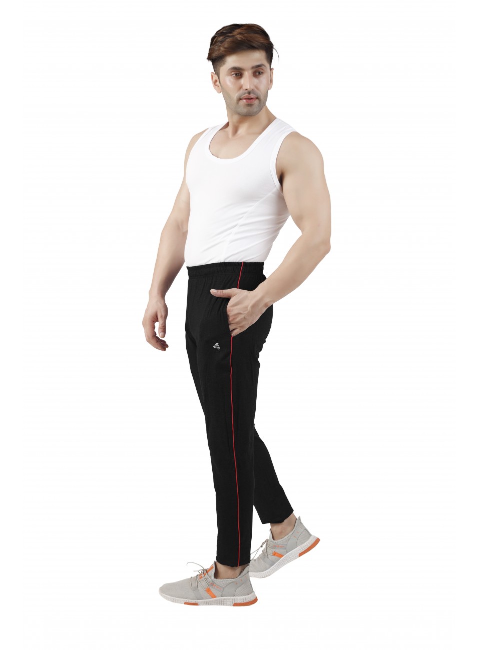 Men’s Track Pant Slim Fit - Black - 1 PCS Pack