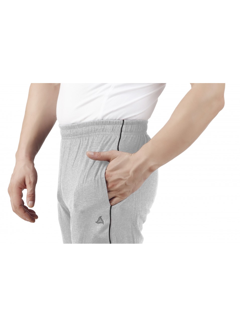 Men’s Track Pant Slim Fit - Grey Melange - 1 PCS Pack