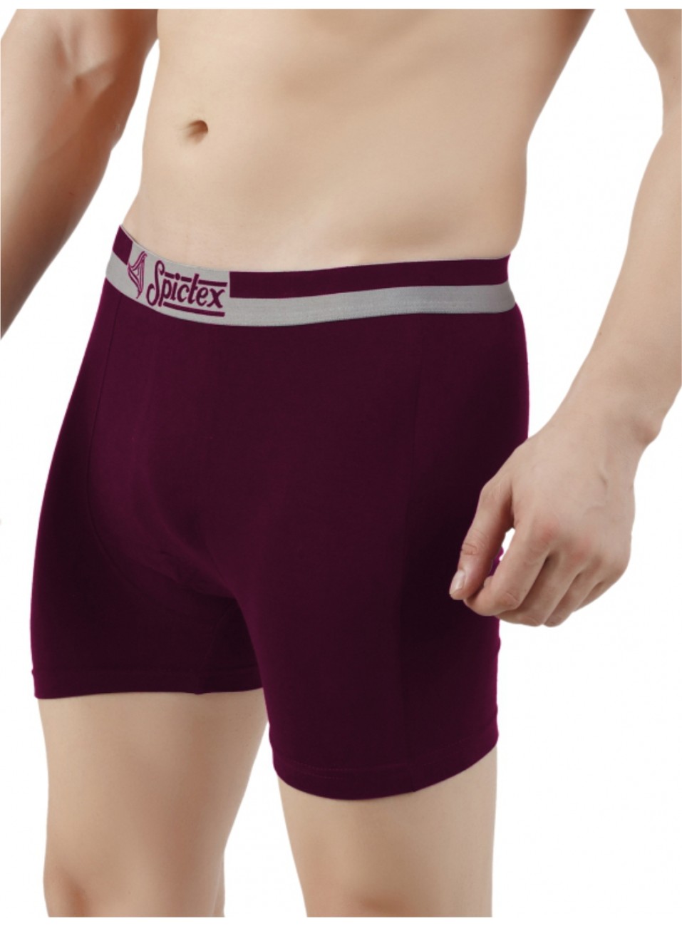 Men's Trunk Spandex - Maroon - 1 PCS Pack