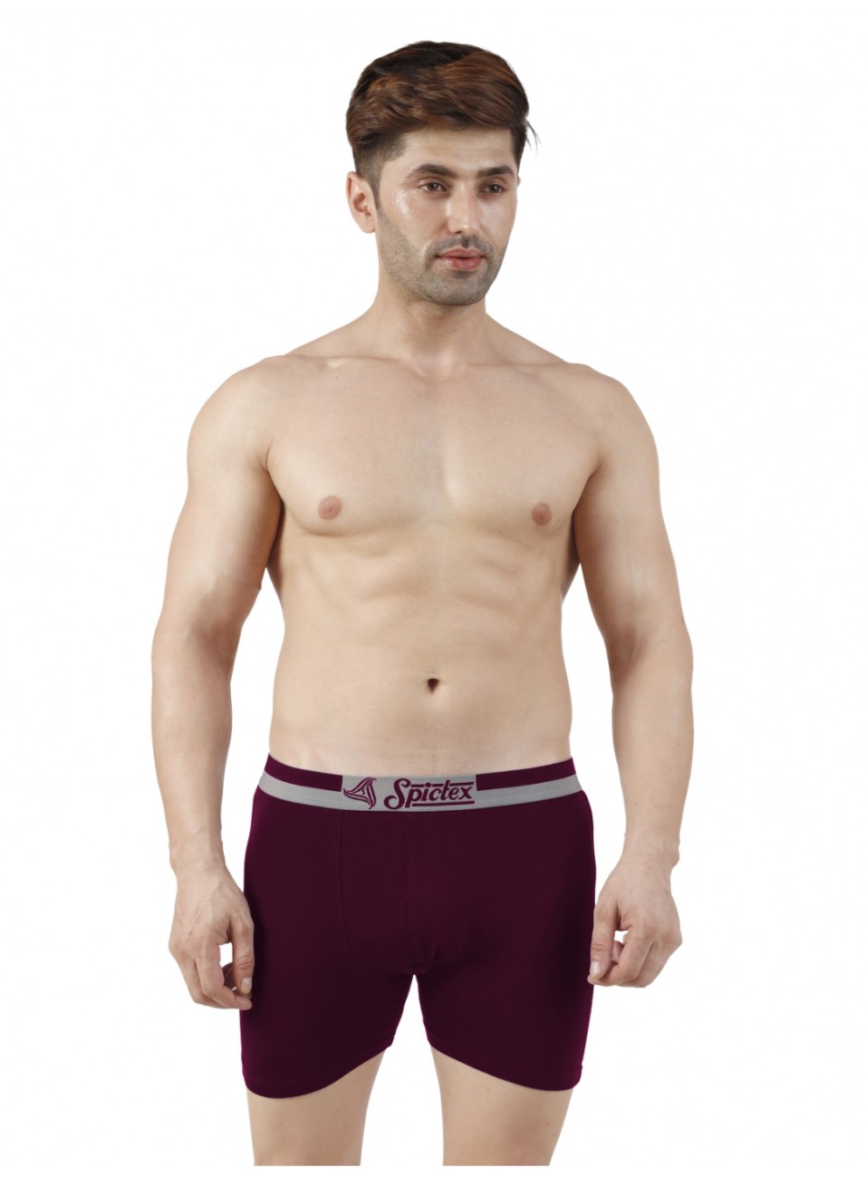 Men's Trunk Spandex - Maroon - 1 PCS Pack