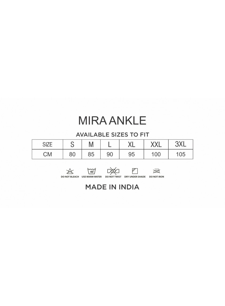 LADIES MIRA ANKLE LEGGINGS (1 Pcs Pack) SPLE-06